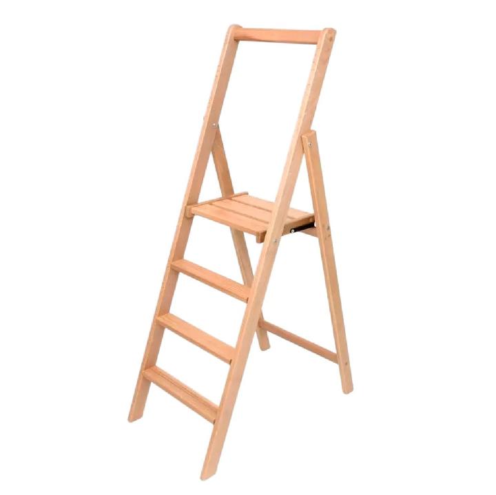 Стремянка Hoz-Block Батя 4 ступени, светлое дерево
