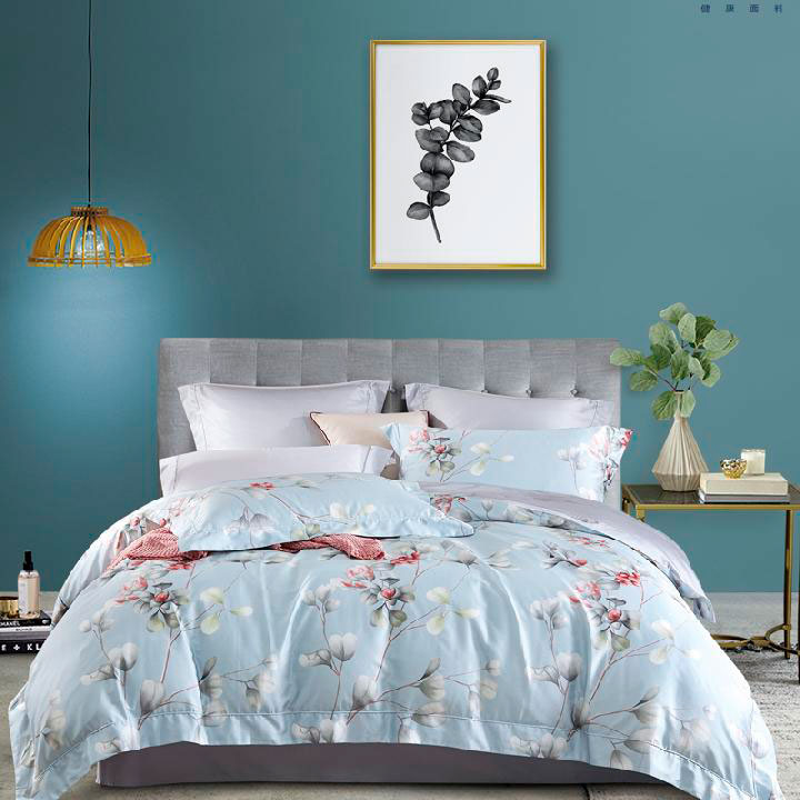 Комплект постельного белья 1,5-спальный Pappel, цветы на голубом Pappel YGCA475APW/150200S