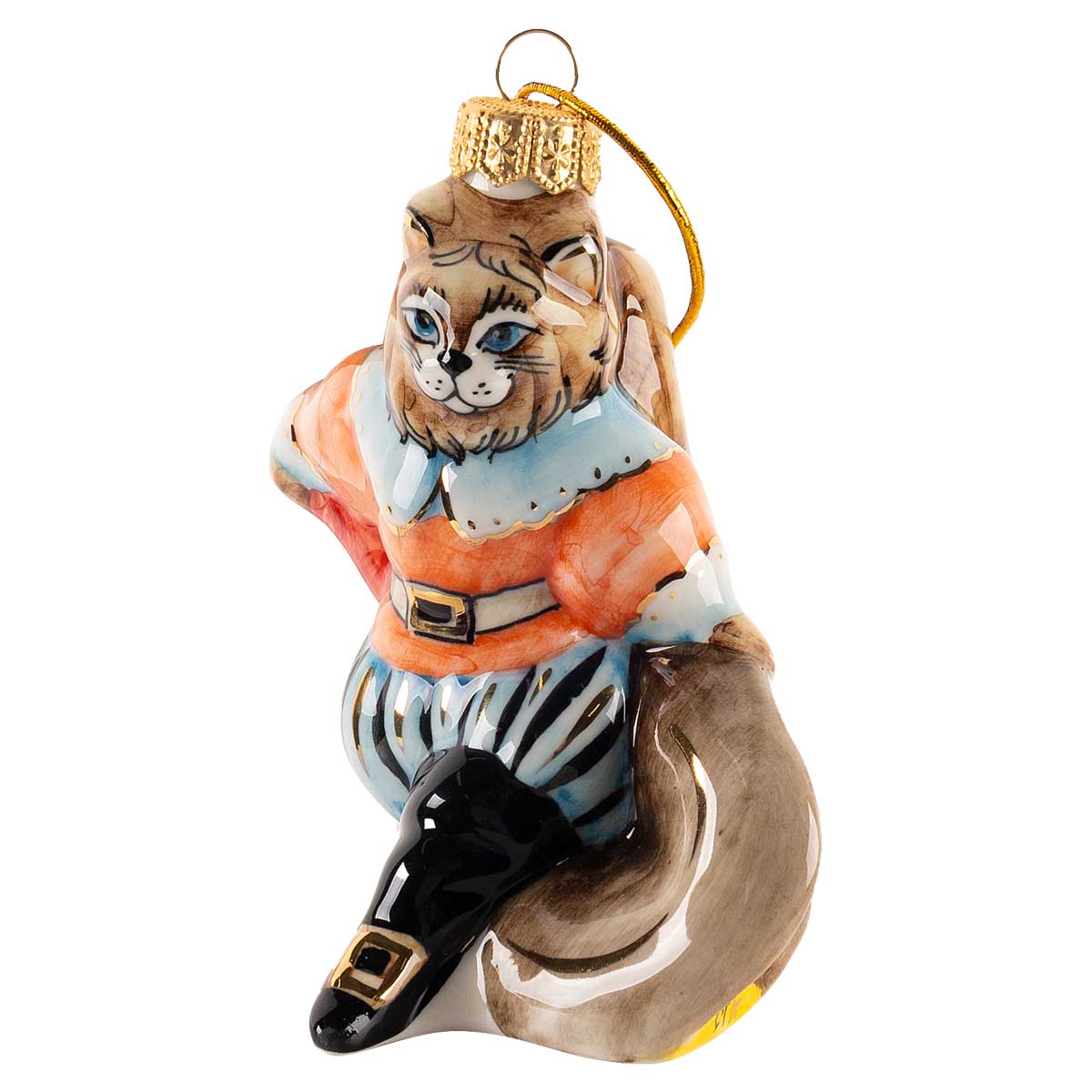 

Елочная игрушка Лефортовский фарфор Кот в сапогах