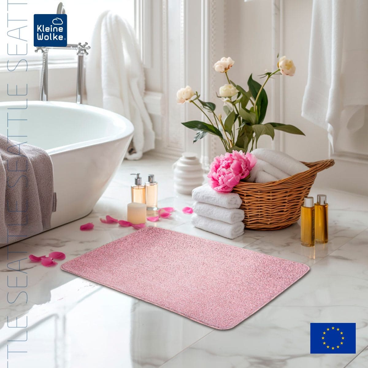 Коврик для ванной 60x90см Kleine Wolke Seattle розовый 5200₽