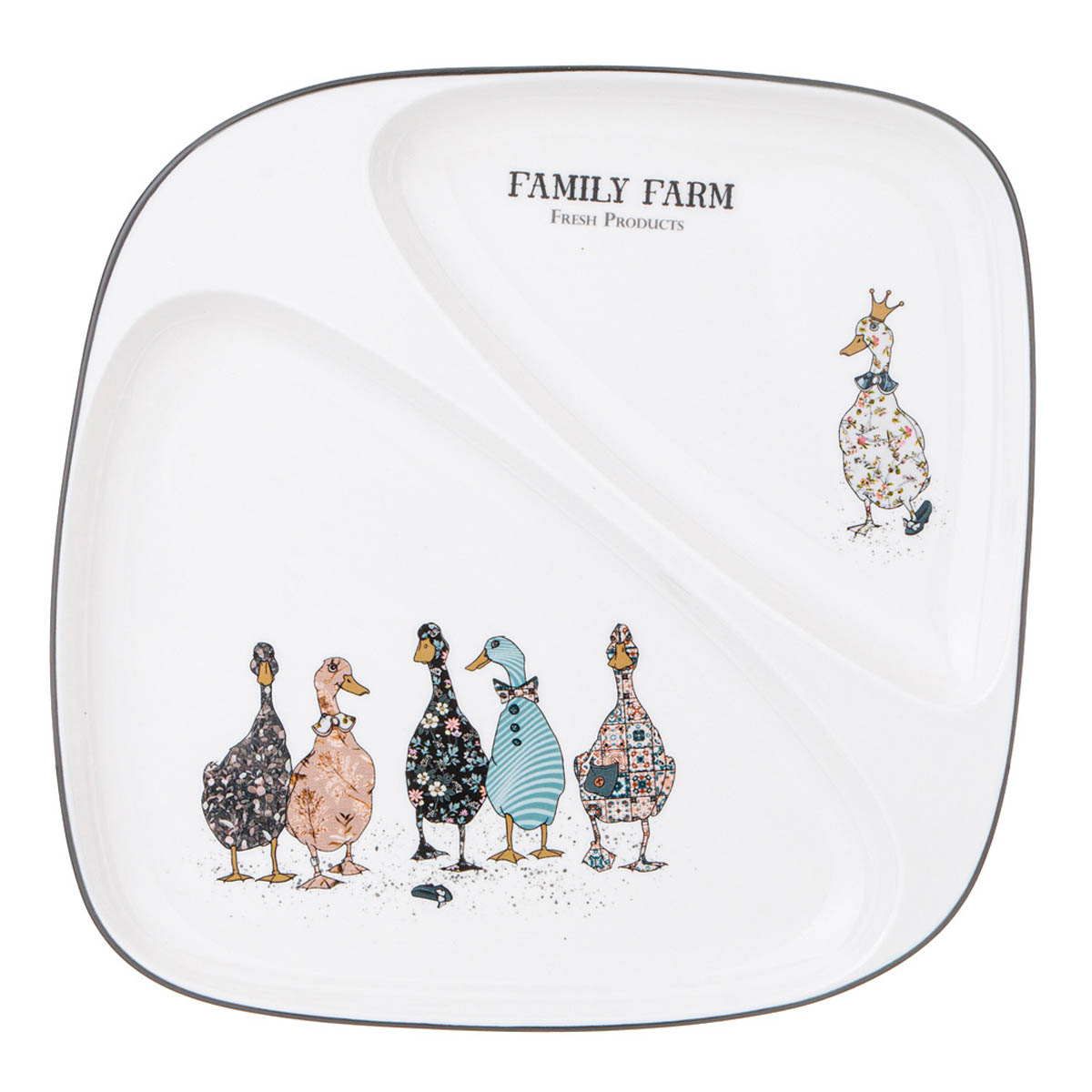 

Тарелка обеденная Lefard Family Farm 2 секции 26x2,5см