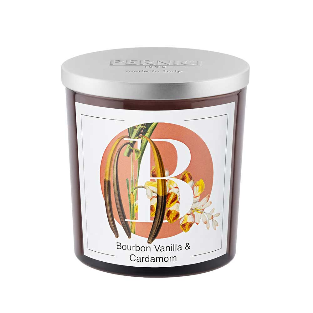 Свеча ароматическая Pernici Elementi Бурбонская ваниль и Кардамон, 350г ароматическая смесь натуральная для бани ванны лайм 100мл
