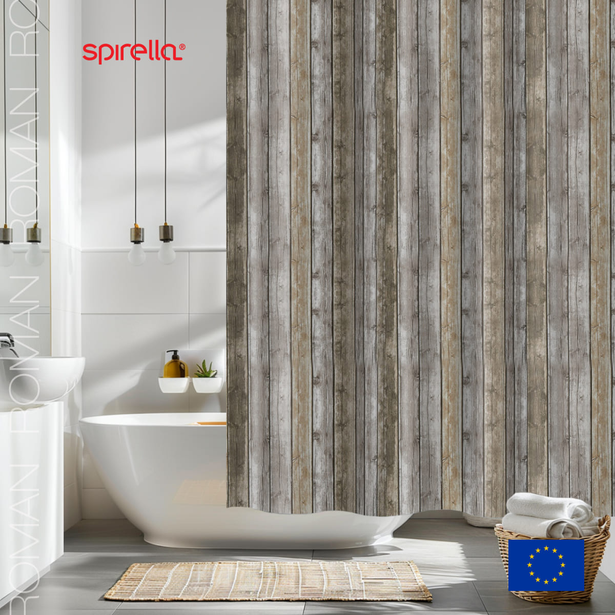 

Штора для ванной комнаты Spirella Roman