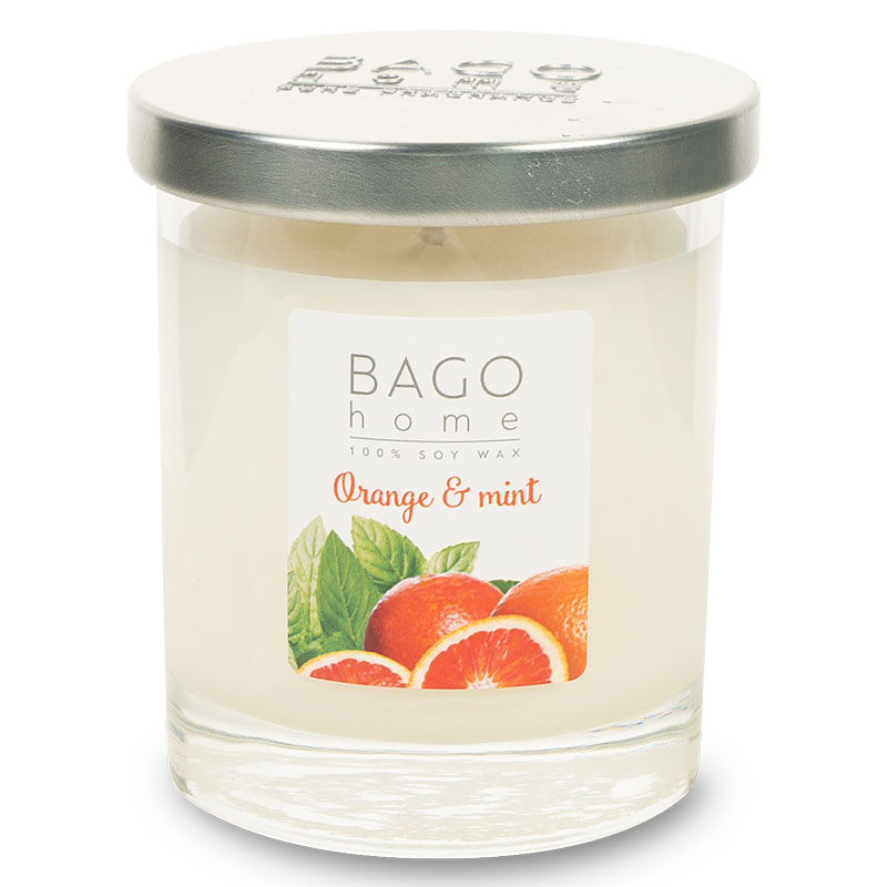 Свеча ароматическая BAGO home Ориджиналс. Апельсин с мятой