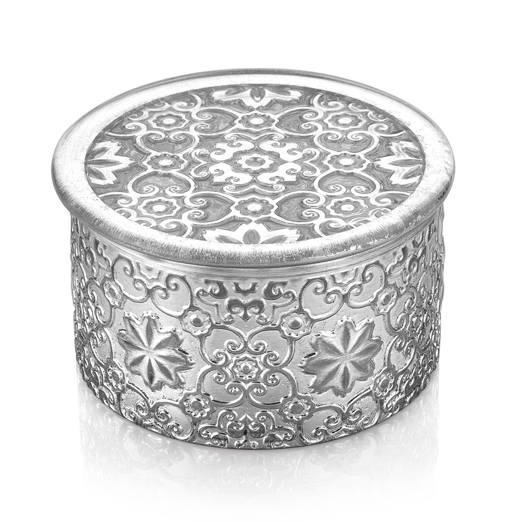 

Шкатулка IVV Arabesque 12см, серебряные листья, Серебряный
