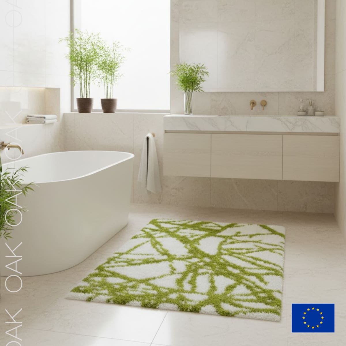 Коврик для ванной 60x90см Spirella OAK зеленый 6420₽