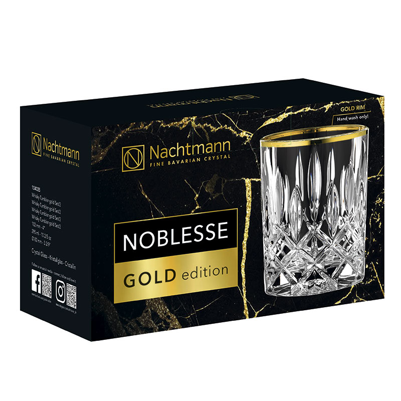Набор стаканов для виски Nachtmann Noblesse Gold, 2шт Nachtmann 104025 - фото 5