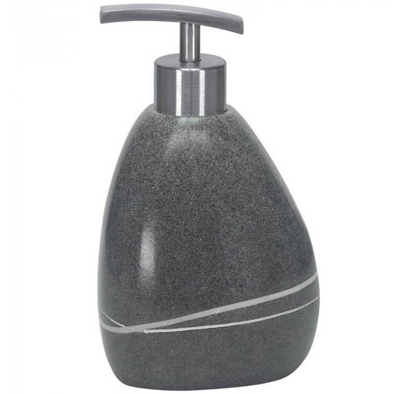 Дозатор для жидкого мыла Kleine Wolke Stones, серый дозатор для жидкого мыла rush corsica co42810