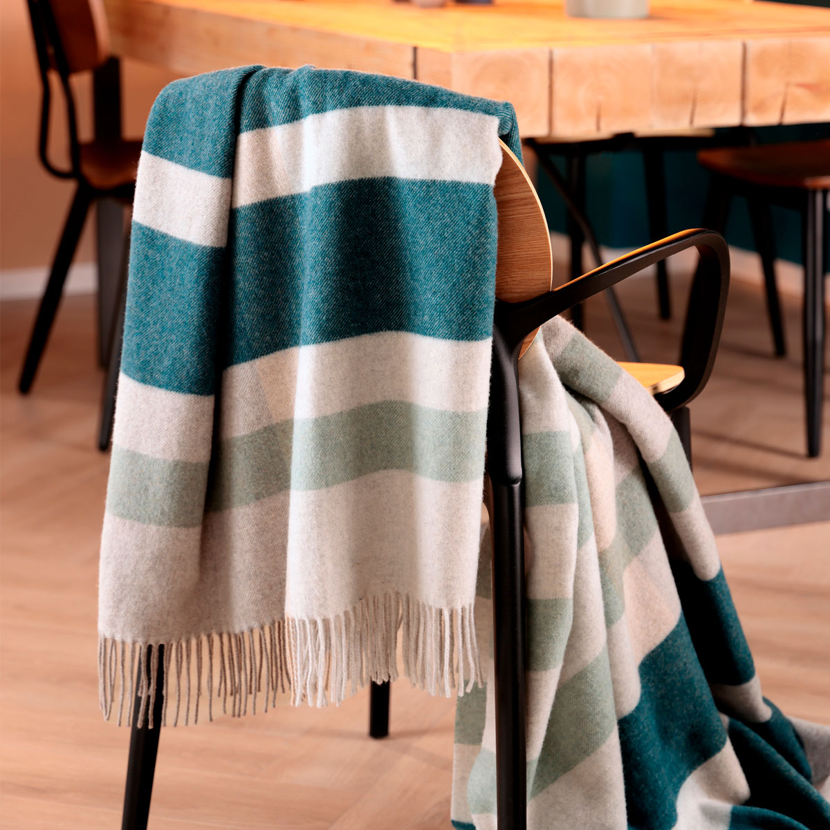 

Плед 1,5-спальный Biederlack Teal Charming, Зеленый