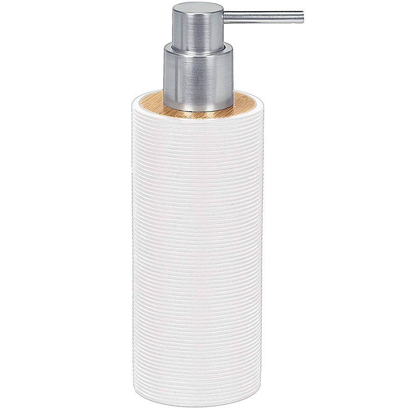 Дозатор для жидкого мыла Kleine Wolke Kyoto, белый дозатор для жидкого мыла доляна 500 мл 8 5×17 см