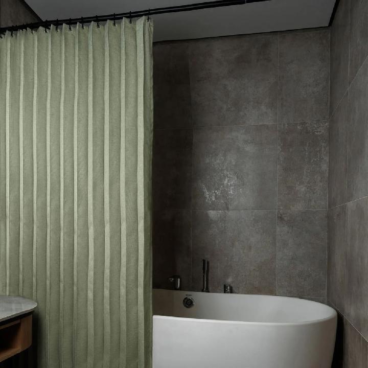 Штора для ванной комнаты Cleanelly 180х200см, цвет шалфей