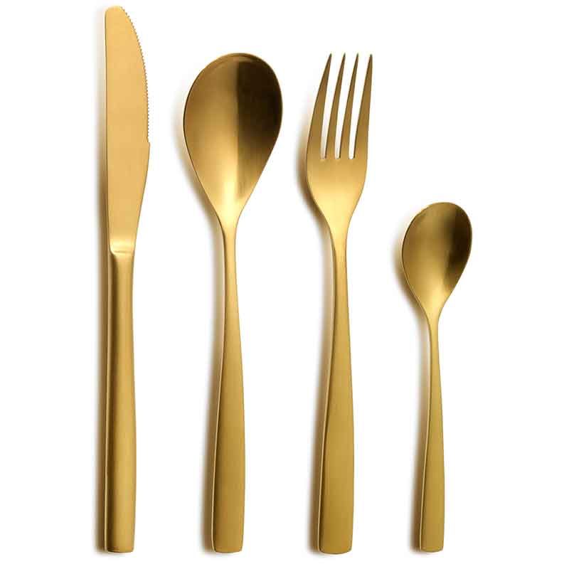 

Набор столовых приборов Comas BCN Colors gold, 24 предмета, Золотистый