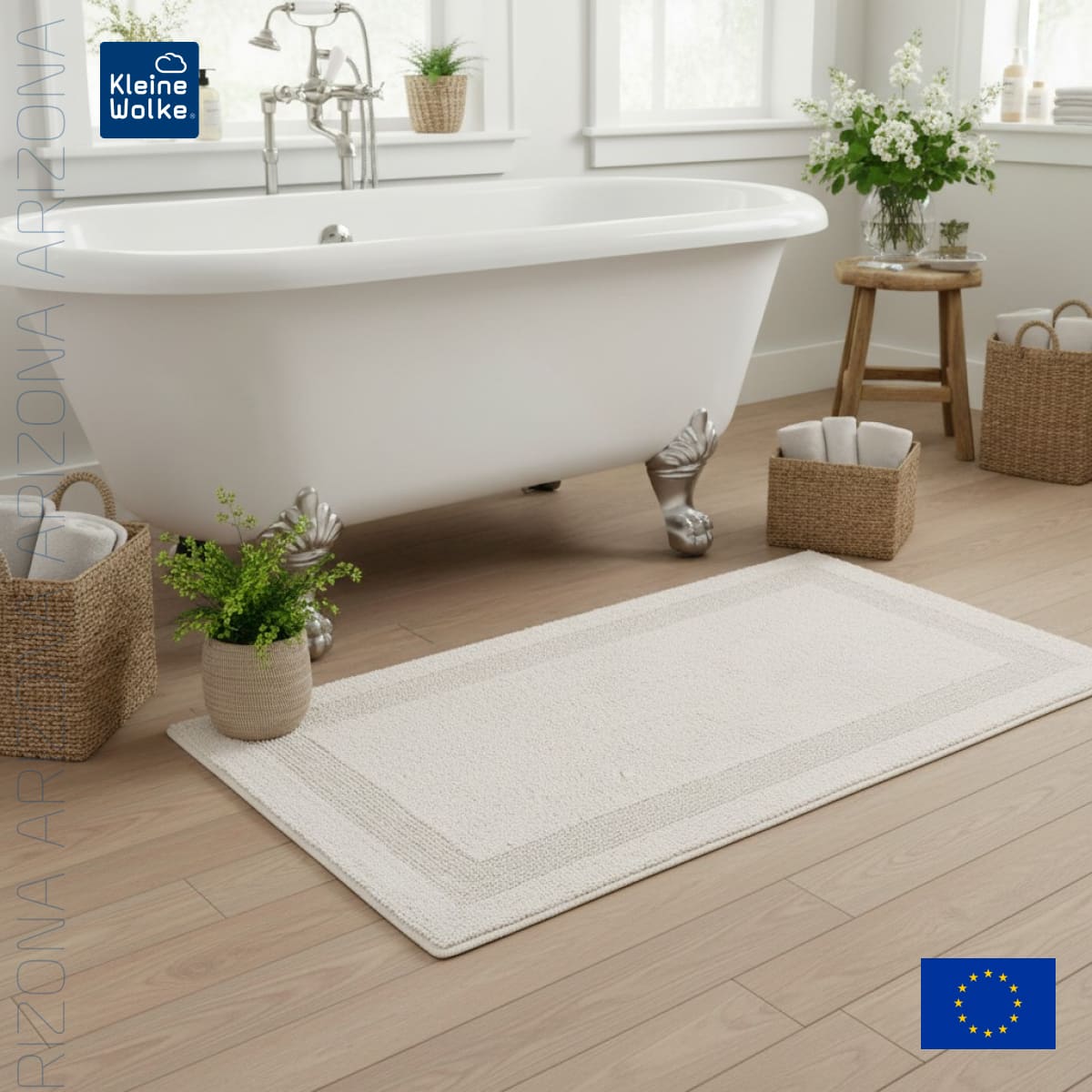 

Коврик для ванной 70x120см Kleine Wolke Arizona, серо-бежевый