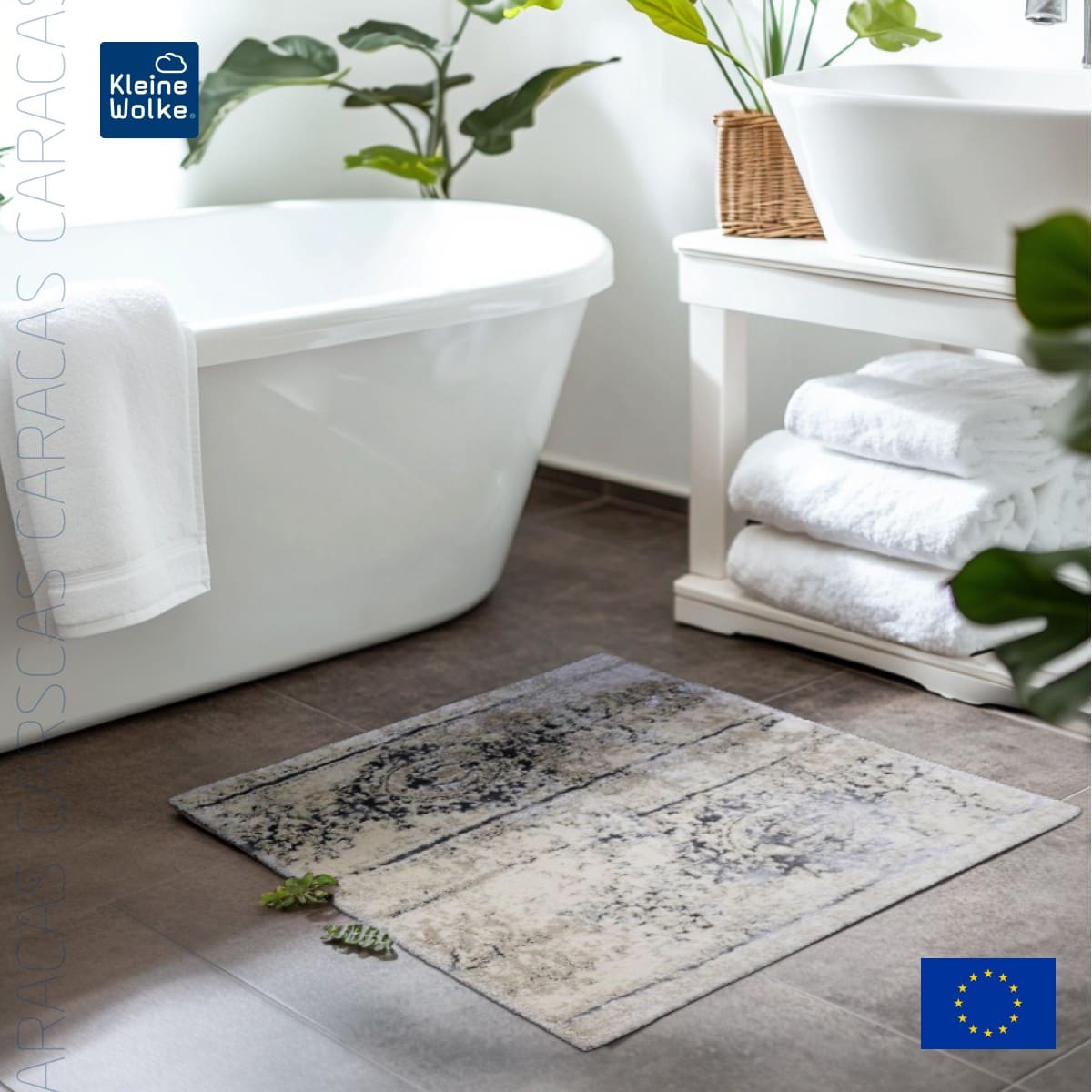 

Коврик для ванной комнаты Kleine Wolke Caracas Silver grey 60x60см