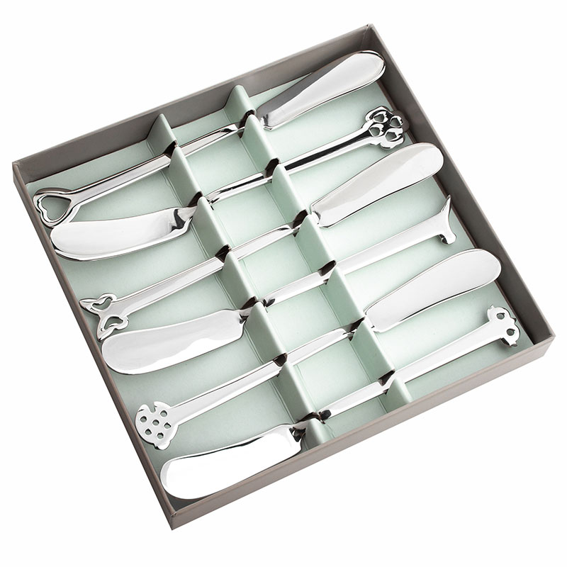 Набор ножей для масла Mepra Evento 6шт, в подарочной упаковке Mepra 100344648, цвет серебристый