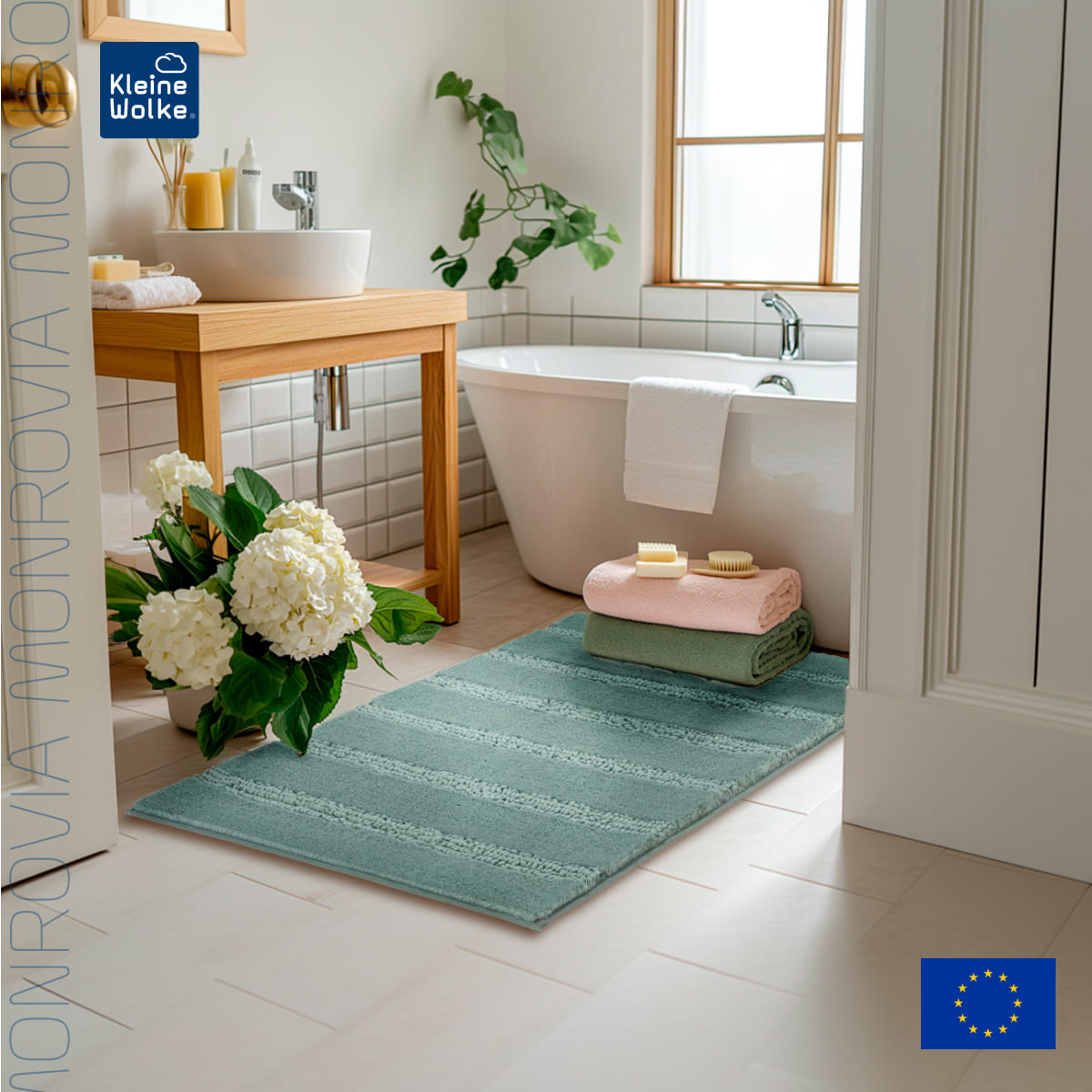 Коврик для ванной комнаты Kleine Wolke Monrovia 60x100см зеленый 7850₽