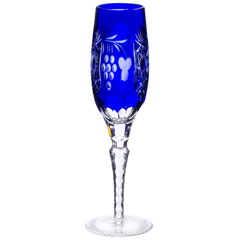Фужер для шампанского Ajka Crystal Grape 180мл, синий Ajka Crystal 1/cobaltblue/64582/51380/