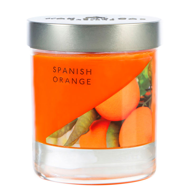 Свеча ароматическая в стеклянной банке Wax Lyrical Сделано в Англии. Солнечный апельсин нектар я мандарин апельсин 0 97 литра