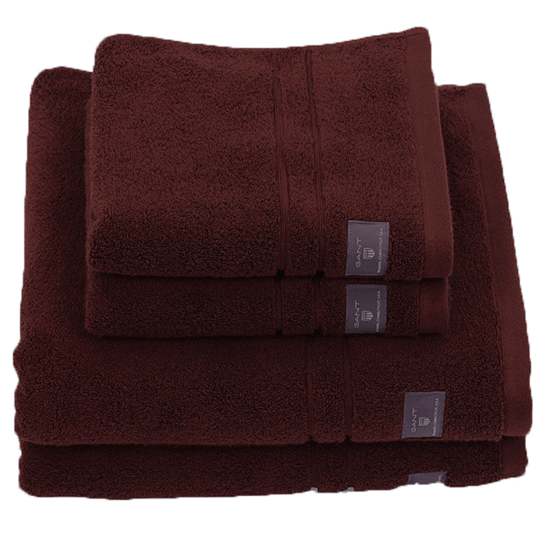 

Полотенце махровое Gant Home Premium Terry 70x140см, бордо, Бордовый