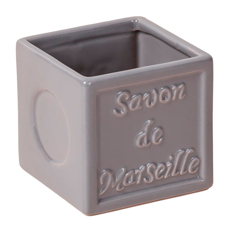 Стакан для зубных щеток Spirella Savon De Marseille, фарфор, цвет серый Spirella 4006576