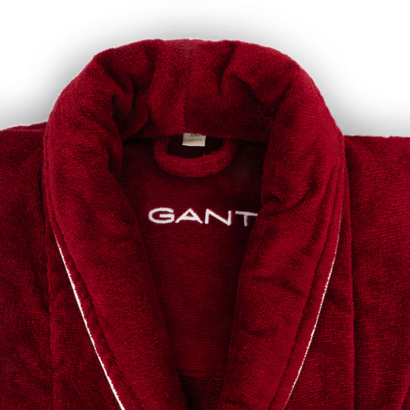 Халат унисекс Gant Home Icon G, размер S Gant Home 856005203/604/S, цвет бордовый 856005203/604/S - фото 2