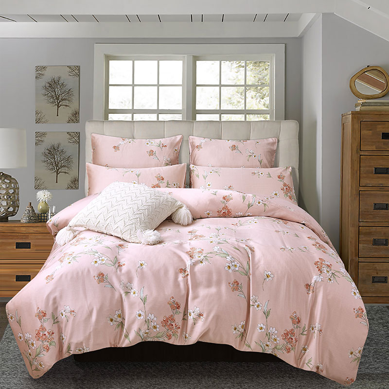 Комплект постельного белья 1,5-спальный Pappel 4 предмета, розовый Pappel 5622A/150200S 5622A/150200S - фото 1