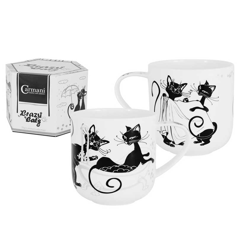 

Кружка Carmani Crazy Cats. Кошка в ванне, Белый
