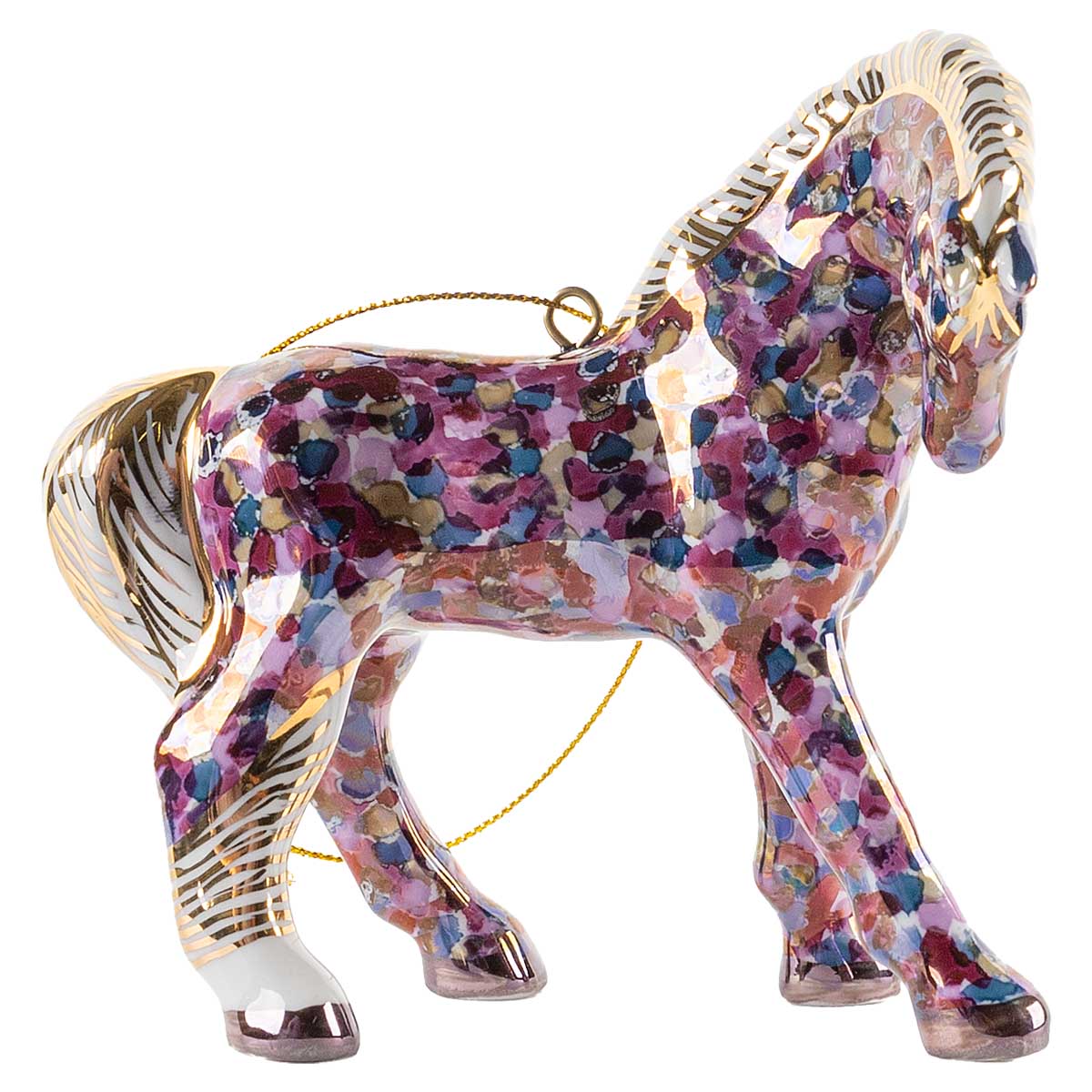 

Елочная игрушка Фарфоровая мануфактура Конь красный