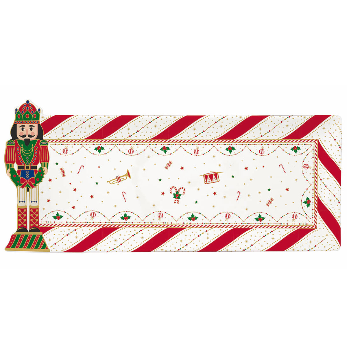 

Блюдо Easy Life Nutcracker Twist 36х16см, Белый;красный