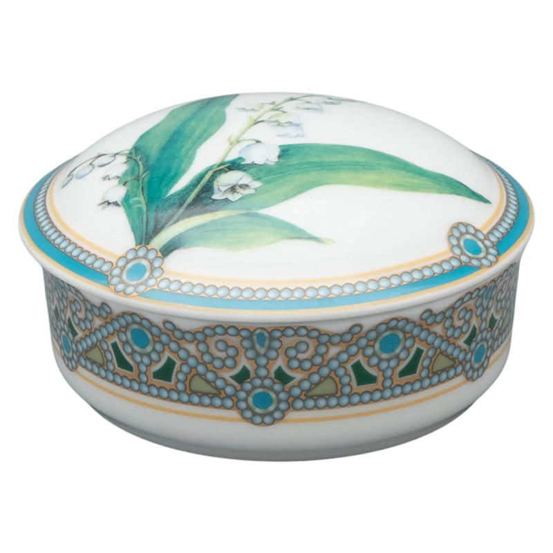 Туалетная коробочка Императорский фарфоровый завод Цветы и ягоды России Ландыш майский