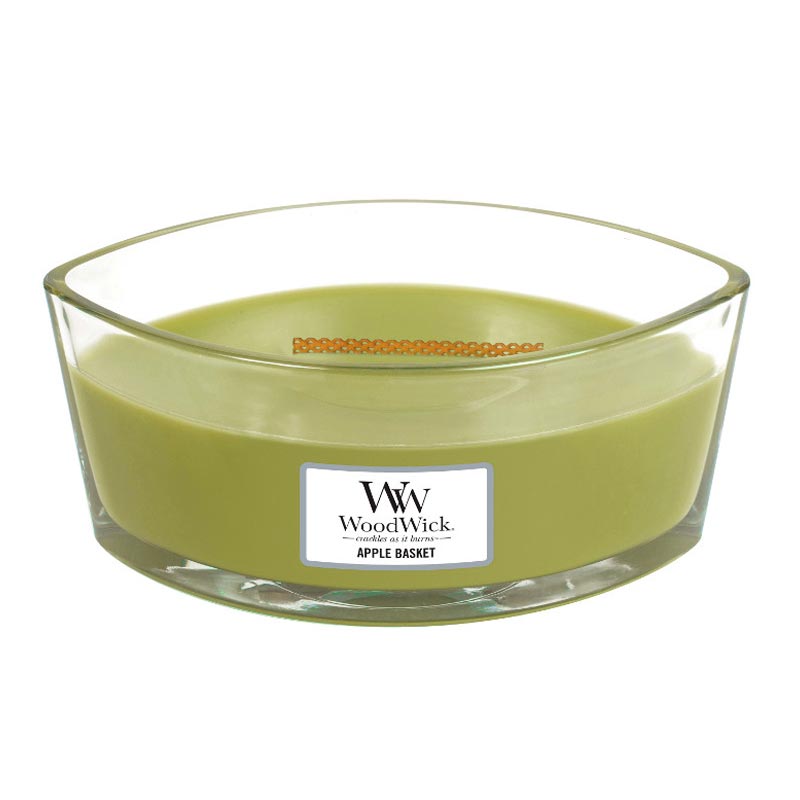 

Аромасвеча Woodwick эллипс Корзина с яблоками, Горчичный