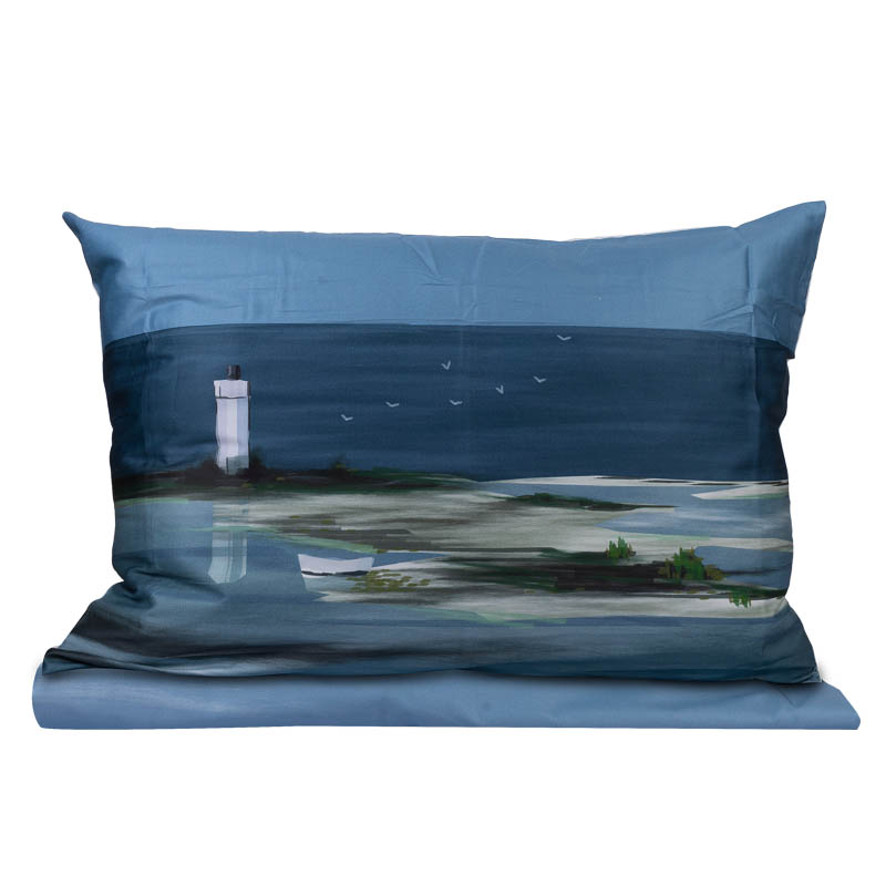Комплект постельного белья 1,5-спальный Janine Modern Art, голубой