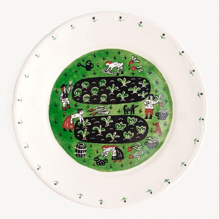 Тарелка закусочная Дымов Керамика Огород Уткина Урожай