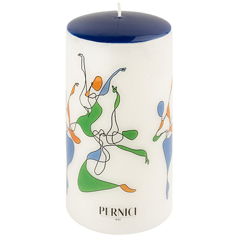 Свеча интерьерная столб 10x20см Pernici Art Line Dancer натуральная свеча в жестяной банке из соевого воска