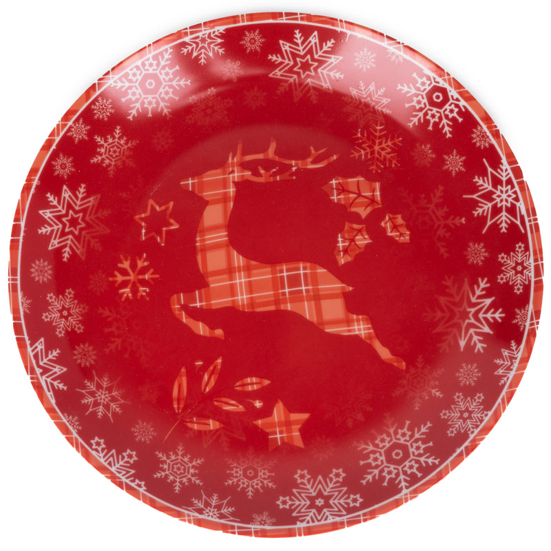 

Тарелка Tognana Natale Renne, цвет красный