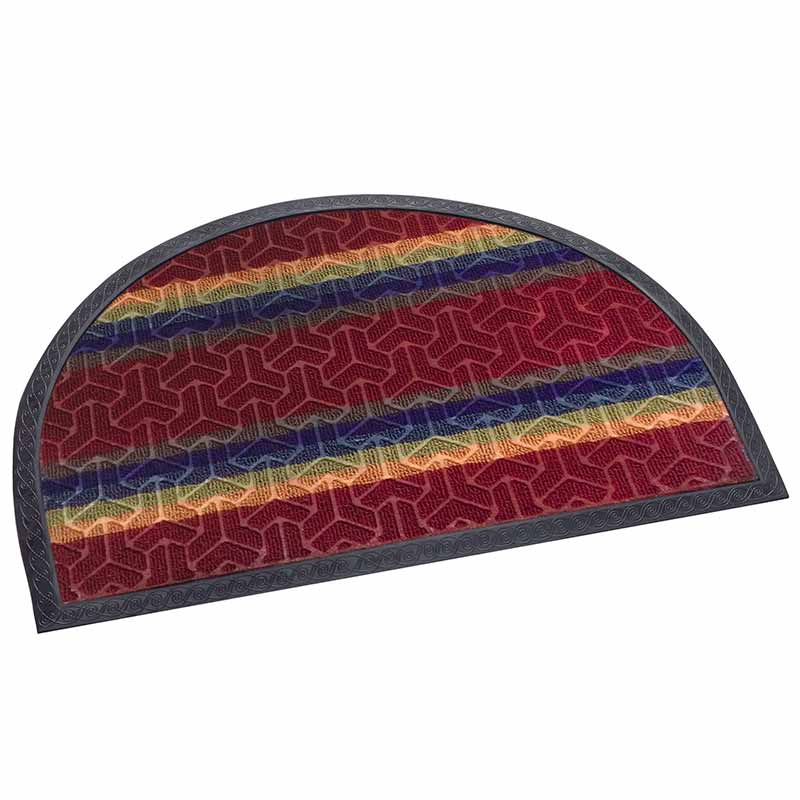 

Коврик придверный Shahintex LUX multicolor 40x60см, полукруглый бордовый