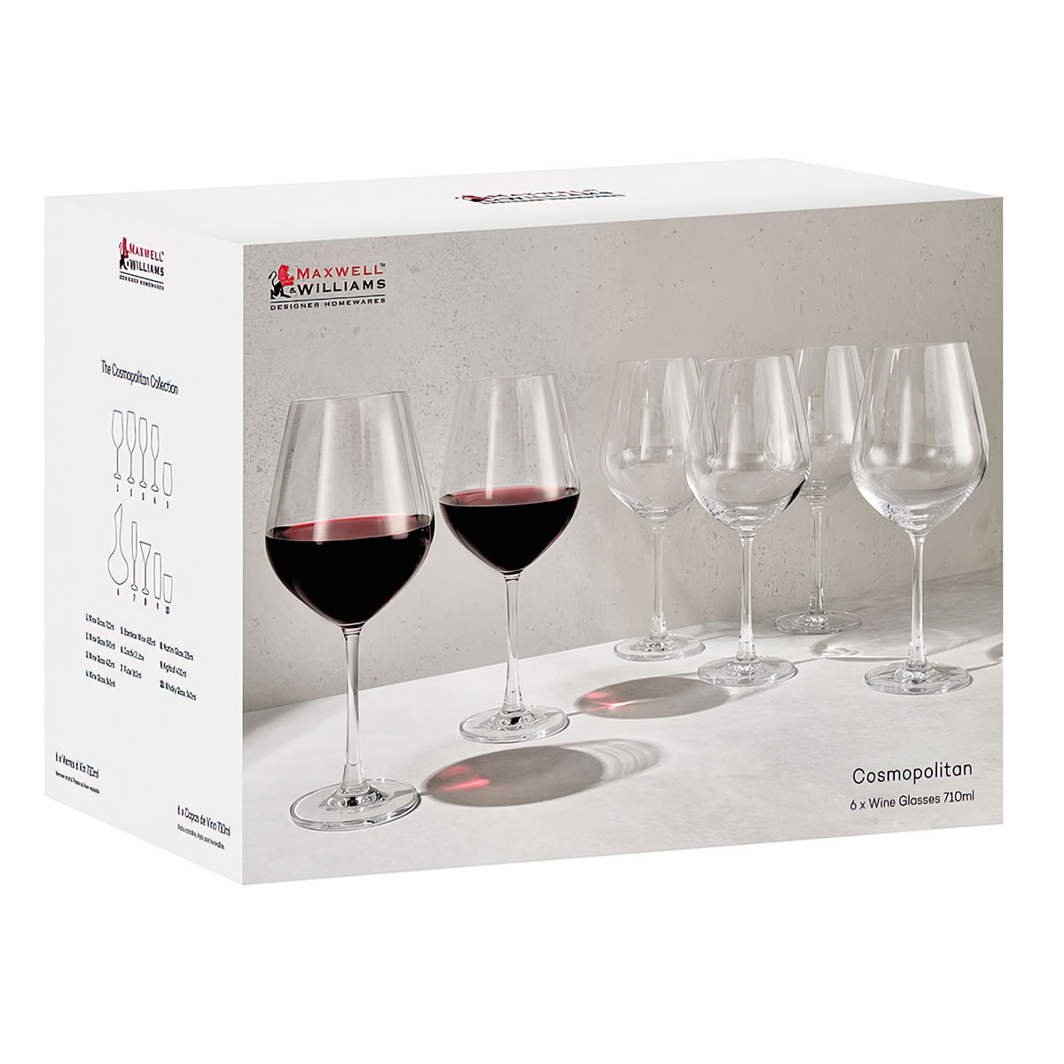 Набор бокалов для вина Maxwell & Williams Cosmopolitan 710мл, 6шт Maxwell & Williams MW827-AS0006, цвет прозрачный - фото 4