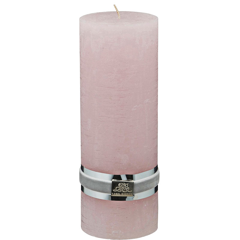 Свеча Lene Bjerre Stone 20x7,5см, цвет розовый