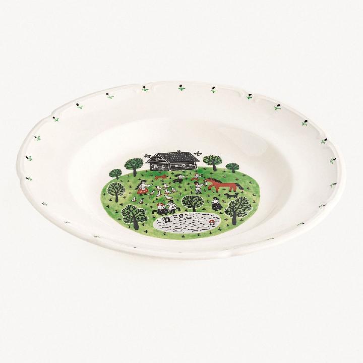 Тарелка суповая Дымов Керамика Огород Уткина Деревня
