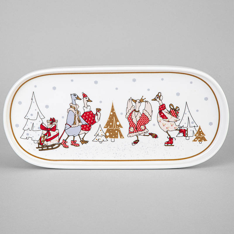 

Блюдо овальное Lefard Family Christmas Три гуся 25,5см