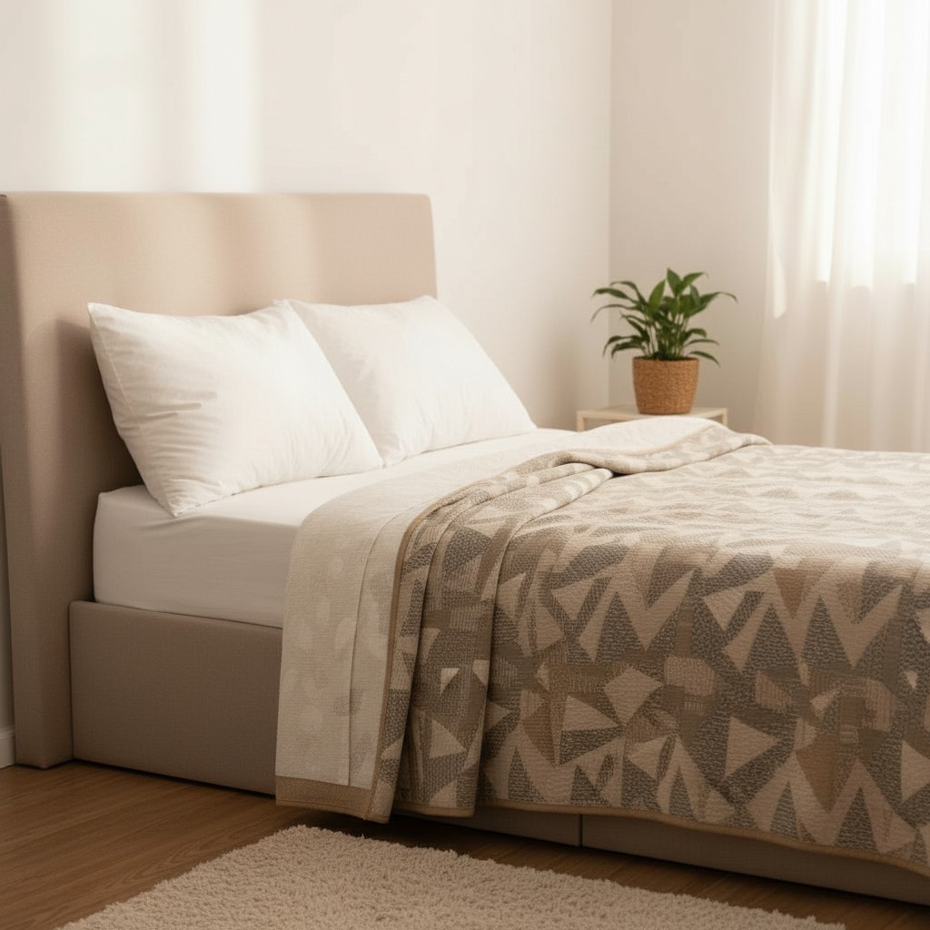 Одеяло-плед облегченное Anabella Asabella 145x205см слоники на бежевом 8800₽