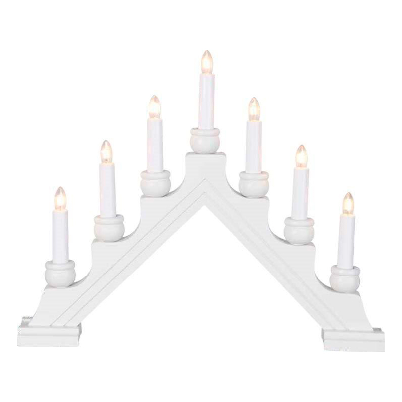 

Горка рождественская Lampirida Ингрид 7 свечей, цвет белый