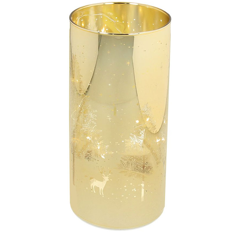 

Подсвечник LED Andrea Fontebasso Christmas Сhamonix 22см, Золотистый