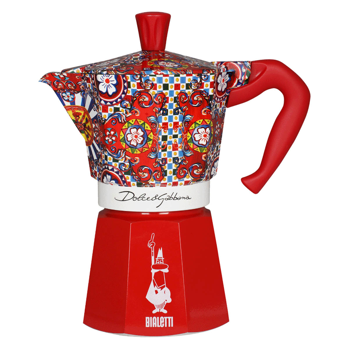 Гейзерная кофеварка Bialetti Dolce&Gabbana на 6 порций Bialetti 5221_6007, цвет красный - фото 1