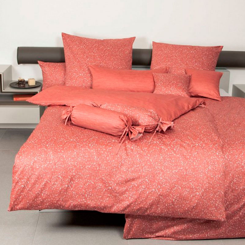 Комплект постельного белья 2-спальный Janine Messina, коралловый комплект постельного белья la besse премиум сатин белый евро