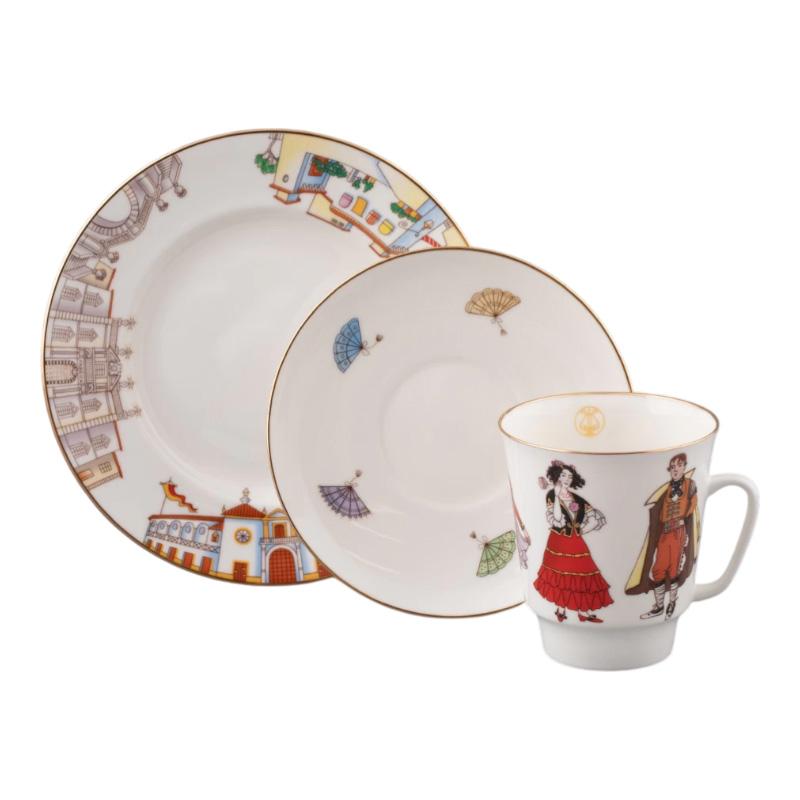 

Набор для чая на 1 персону Императорский фарфоровый завод Мировая опера Кармен