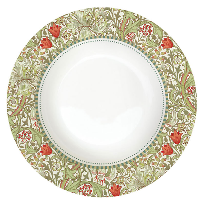 Тарелка суповая Easy Life William Morris, цвет зеленый тарелка суповая easy life positano 21 5 см