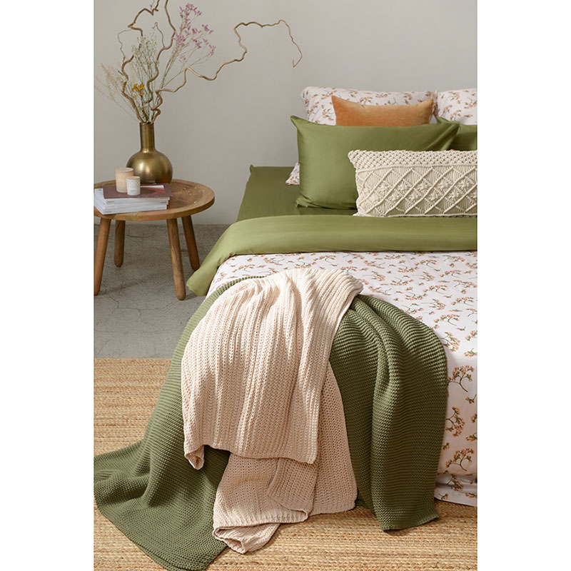 Комплект постельного белья евро Tkano Prairie Степное цветение, оливковый Tkano TK21-DC0016 - фото 6