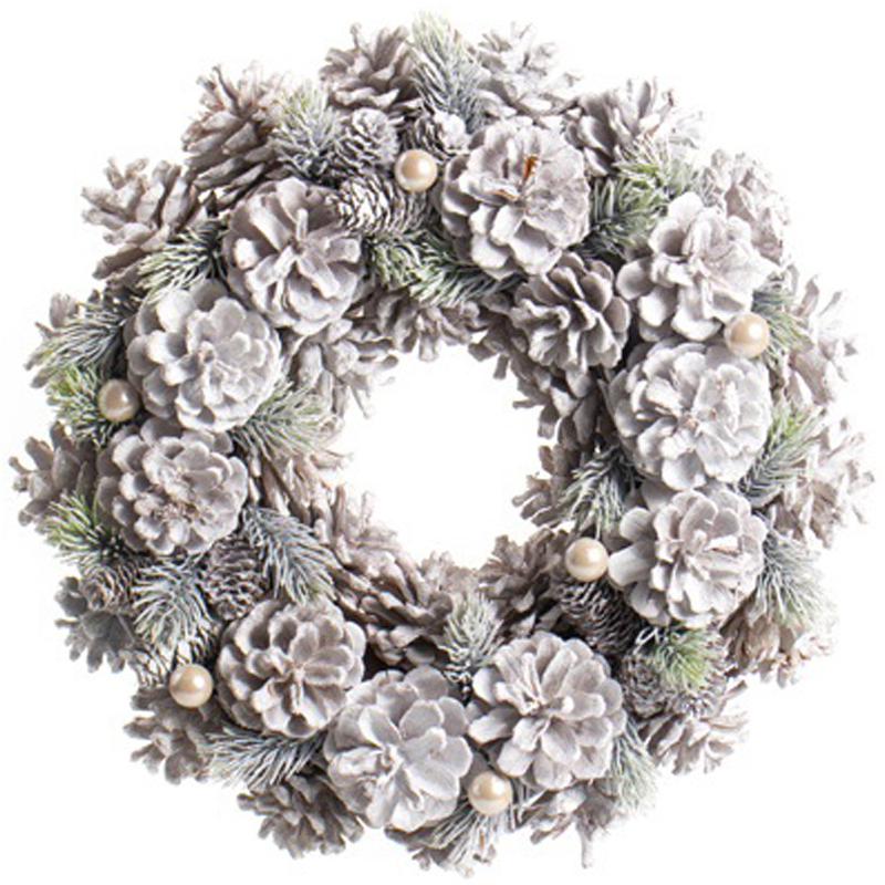 

Венок Hogewoning Wreath Pearl, 30см, Белый