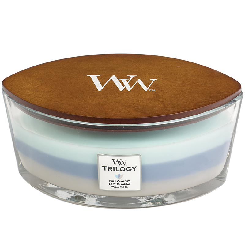 

Свеча ароматическая Woodwick Уютная ткань 9см, Многоцветие